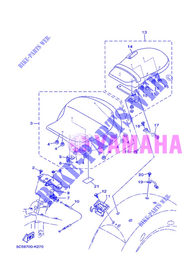 SEAT for Yamaha MIDNIGHT STAR 1900 2013