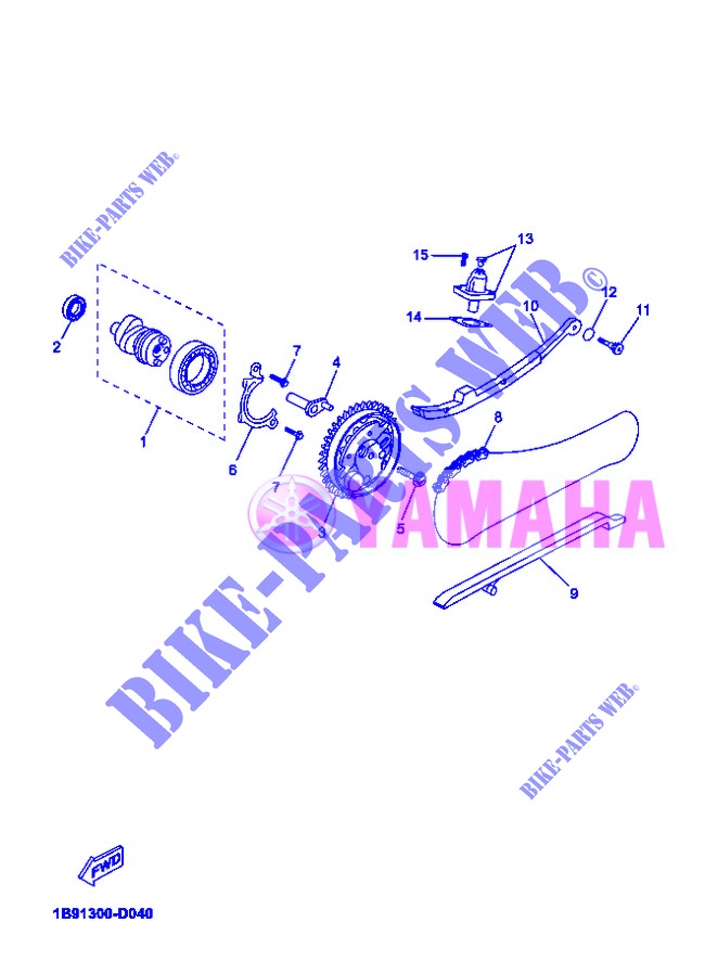 CAMSHAFT / TIMING CHAIN for Yamaha YP125RA 2013