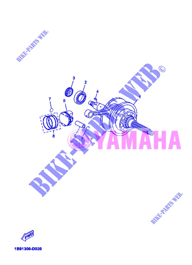 CRANKSHAFT / PISTON for Yamaha YP125RA 2013