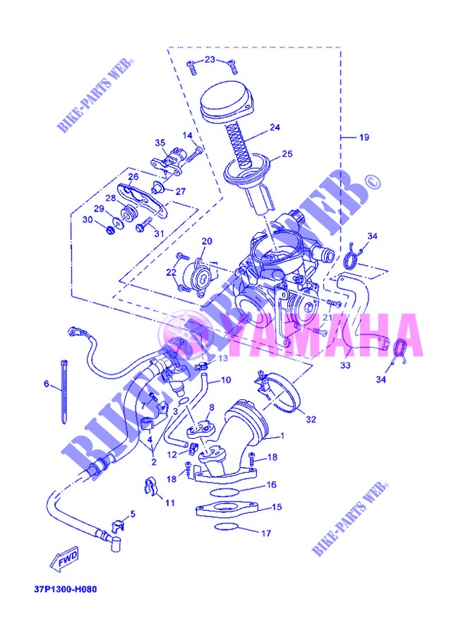 INTAKE for Yamaha YP250R 2013