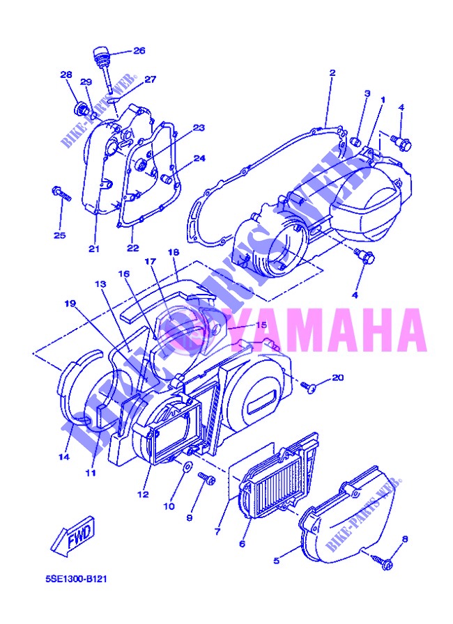 COVER   ENGINE 1 for Yamaha YP250R 2013