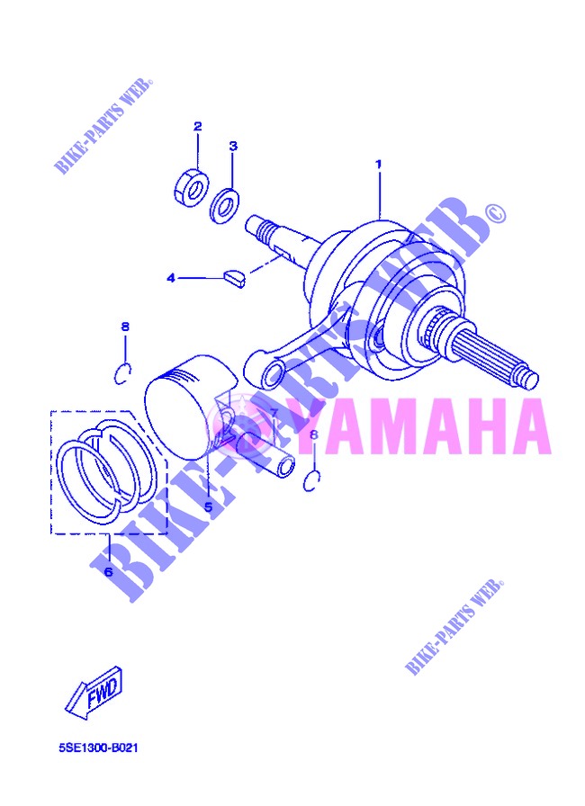 CRANKSHAFT / PISTON for Yamaha YP250R 2013
