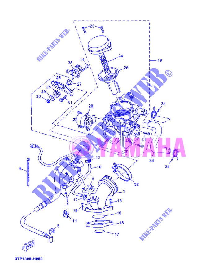 INTAKE for Yamaha YP250RA 2013