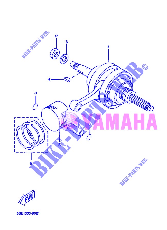 CRANKSHAFT / PISTON for Yamaha YP250RA 2013