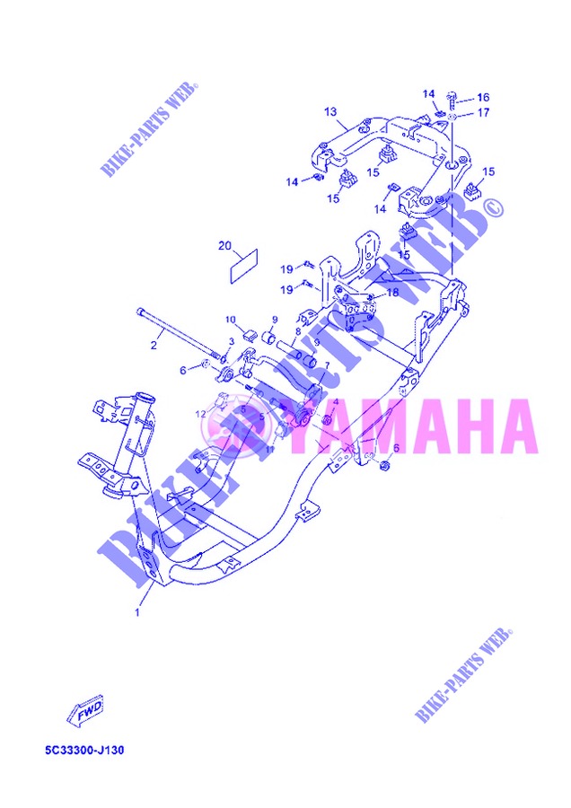 FRAME for Yamaha YN50FU 2013