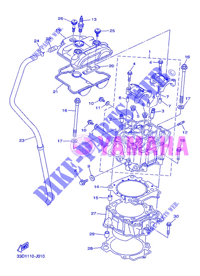 CYLINDER for Yamaha YZ450F 2013