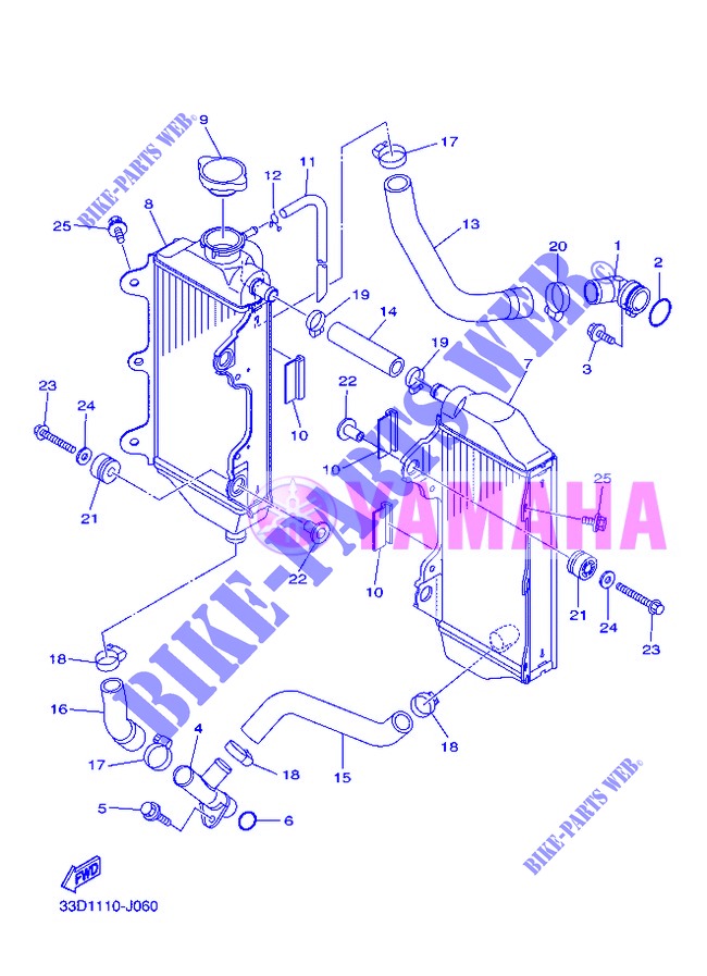RADIATOR / HOSES for Yamaha YZ450F 2013