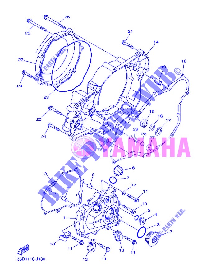 COVER   ENGINE 1 for Yamaha YZ450F 2013