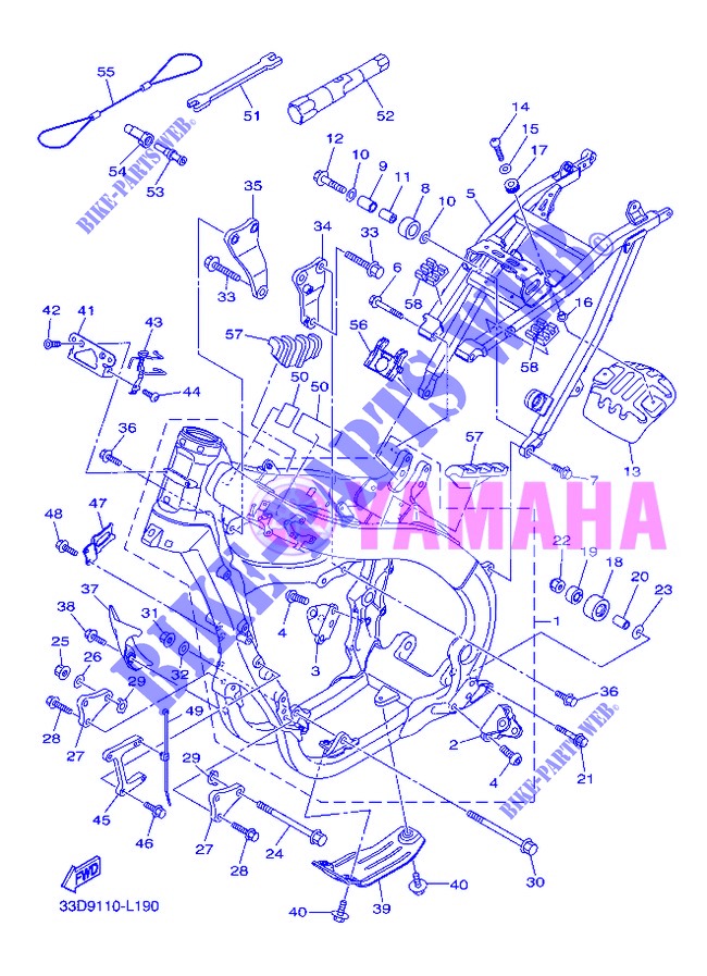 FRAME for Yamaha YZ450F 2013