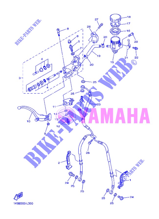 FRONT BRAKE MASTER CYLINDER for Yamaha YZF-R1 2013