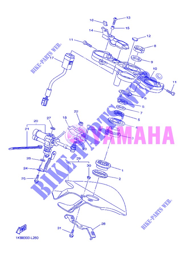 STEERING for Yamaha YZF-R1 2013