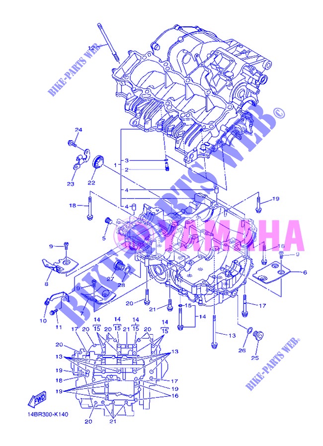 CRANKCASE for Yamaha YZF-R1 2013