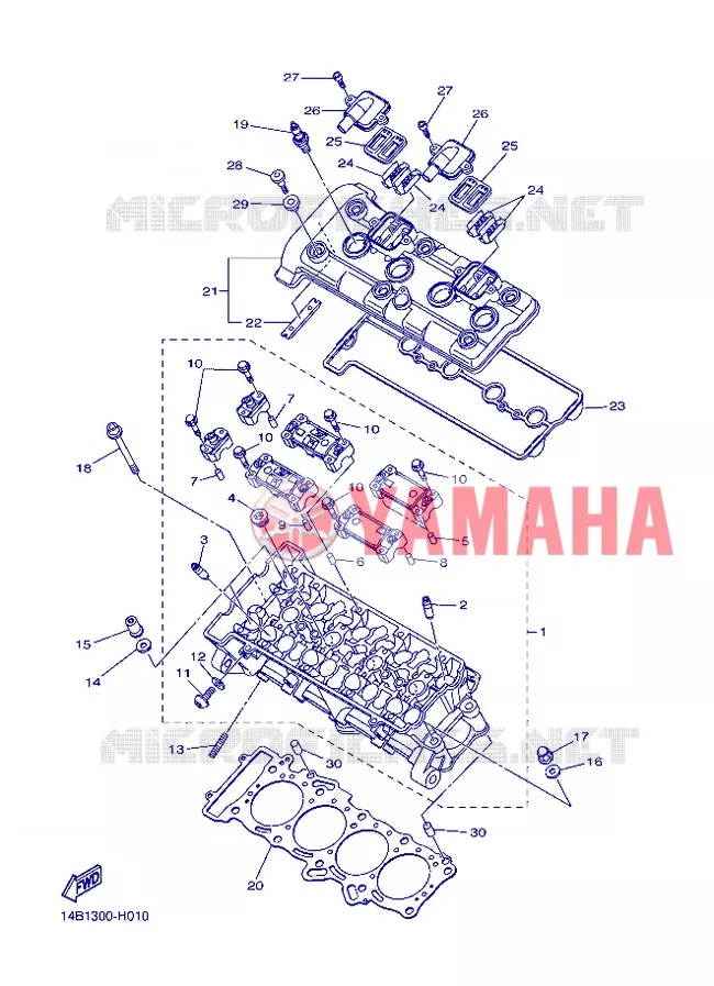 CYLINDER HEAD  Yamaha MOTO 1000 2013 R1  YZF-R1