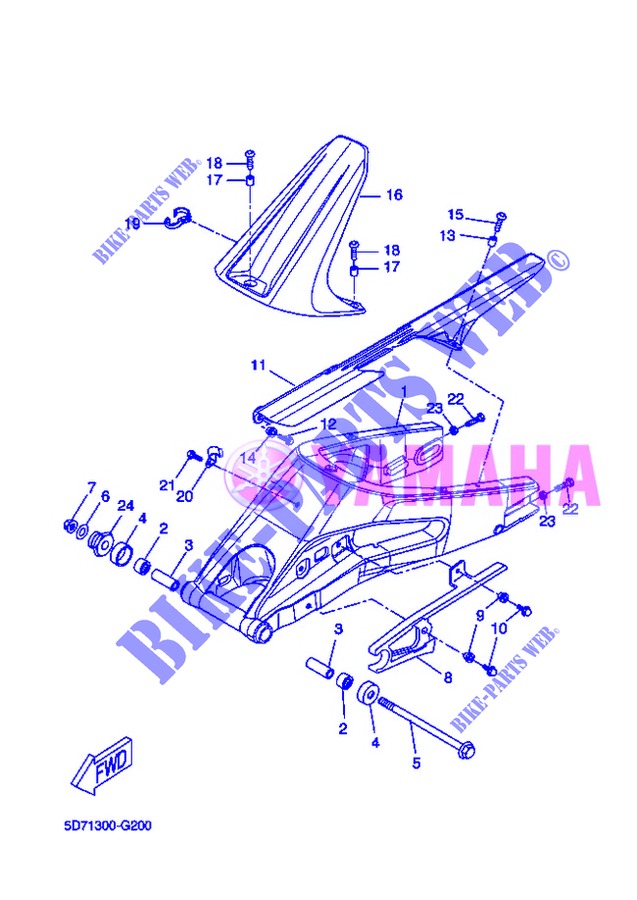 SWINGARM for Yamaha YZF-R125 2013