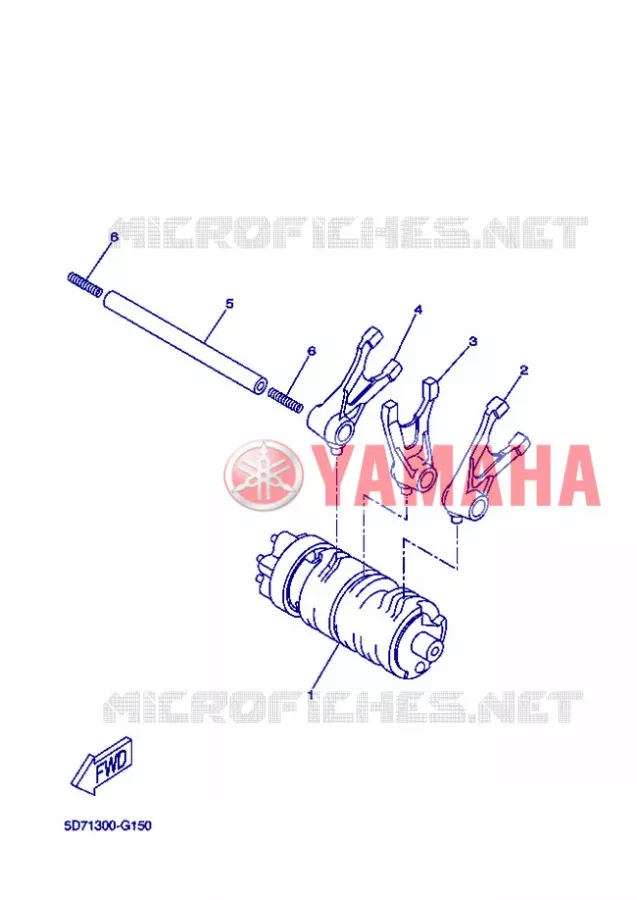 GEAR SHIFT SELECTOR DRUM / FORKS Yamaha MOTO 125 2013 R125  YZF-R125