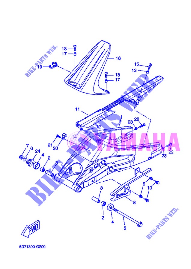 SWINGARM for Yamaha YZF-R125 2013