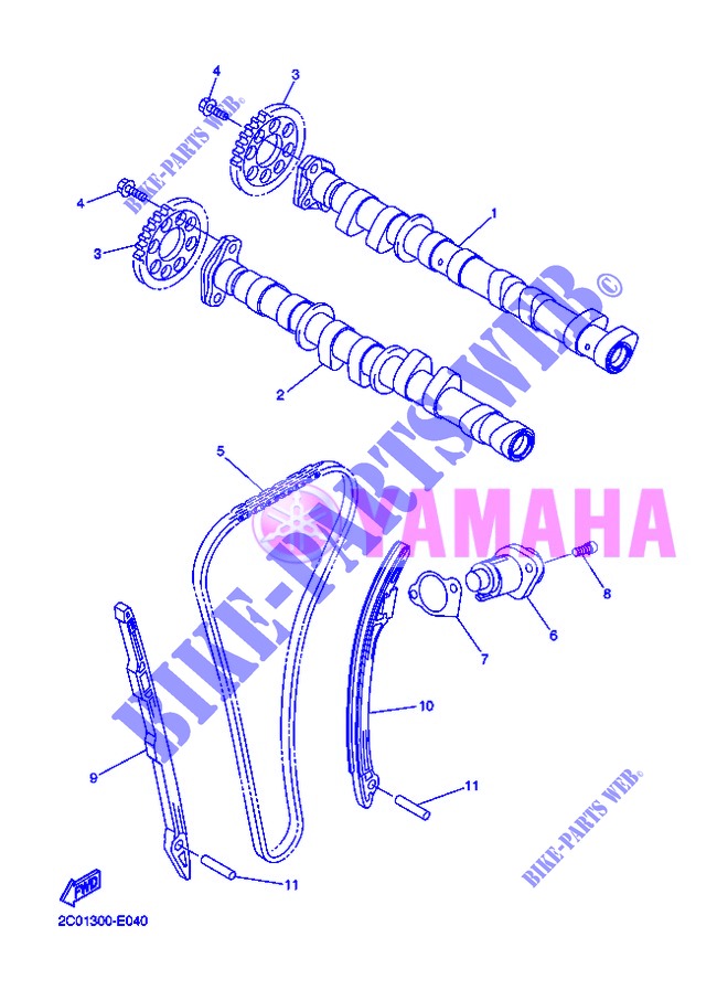 CAMSHAFT / TIMING CHAIN for Yamaha YZF-R6 2013