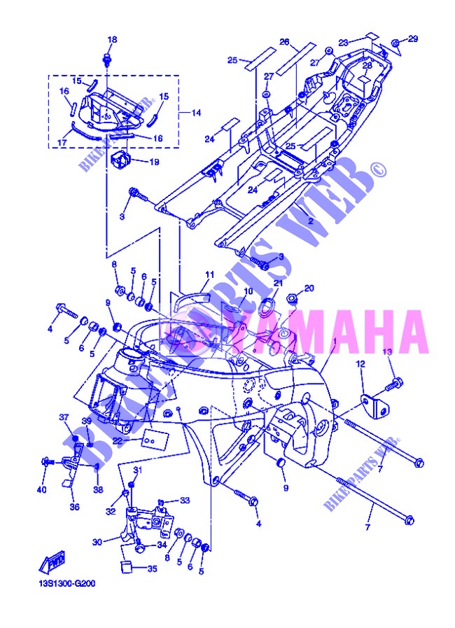 FRAME for Yamaha YZF-R6 2013