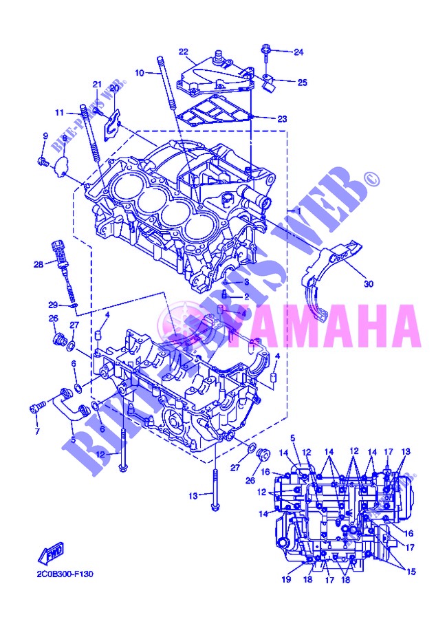 CRANKCASE for Yamaha YZF-R6 2013