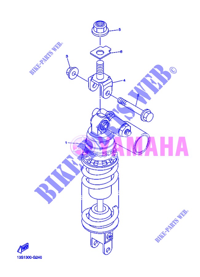 REAR SHOCK ABSORBER for Yamaha YZF-R6 2013