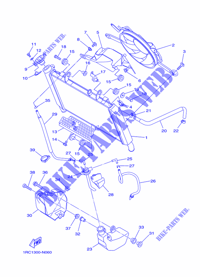RADIATOR / HOSES for Yamaha MT09 2014