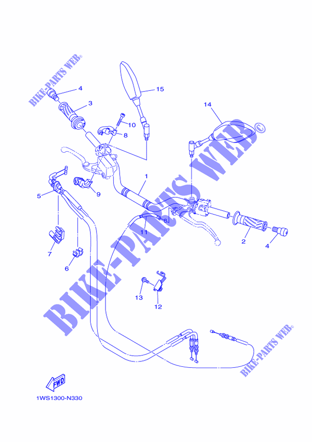 HANDLEBAR & CABLES for Yamaha MT07 2014