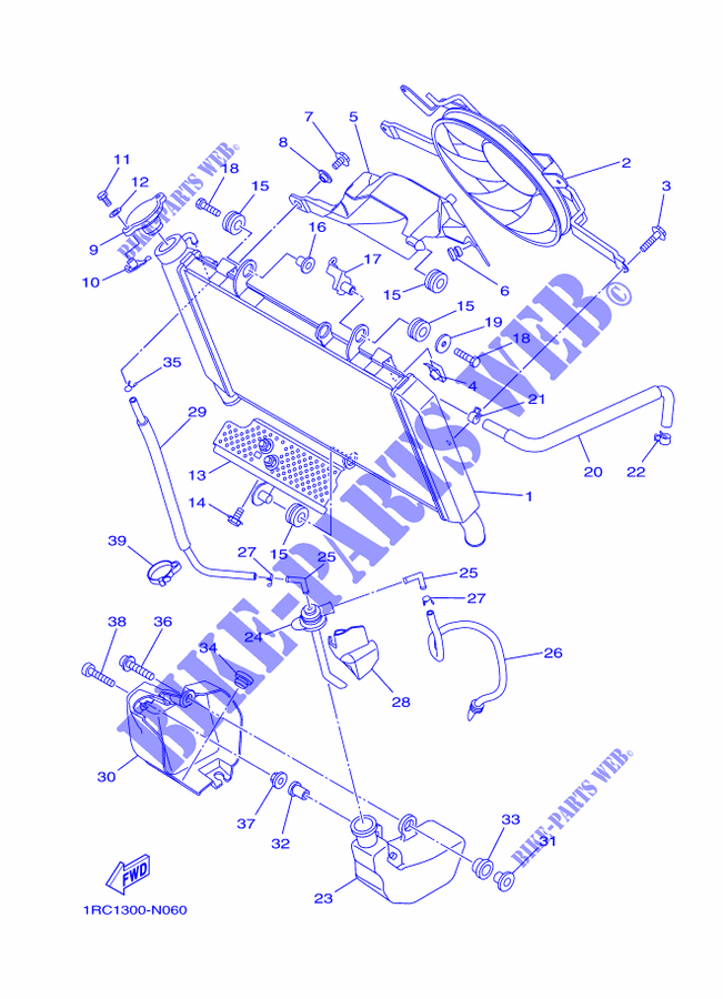RADIATOR / HOSES for Yamaha MT09A 2014