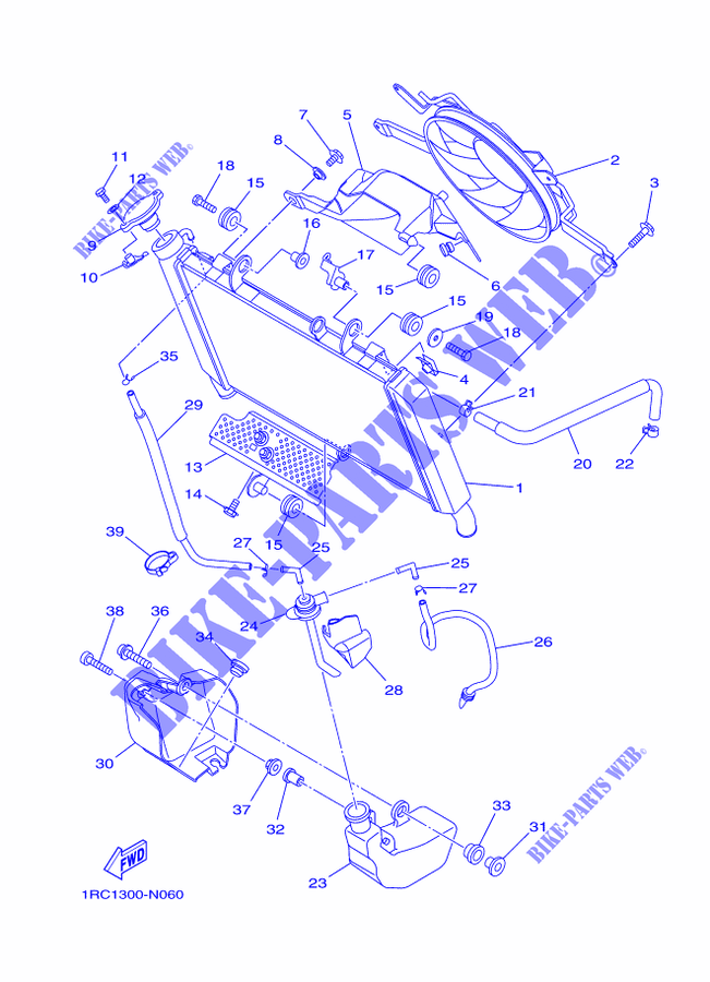 RADIATOR / HOSES for Yamaha MT09A 2014