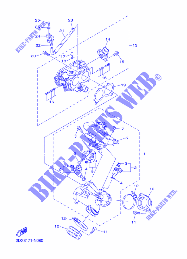INTAKE 1 for Yamaha XV950R - XVS950CU 2014