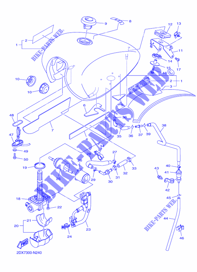 FUEL TANK for Yamaha XV950R - XVS950CU 2014
