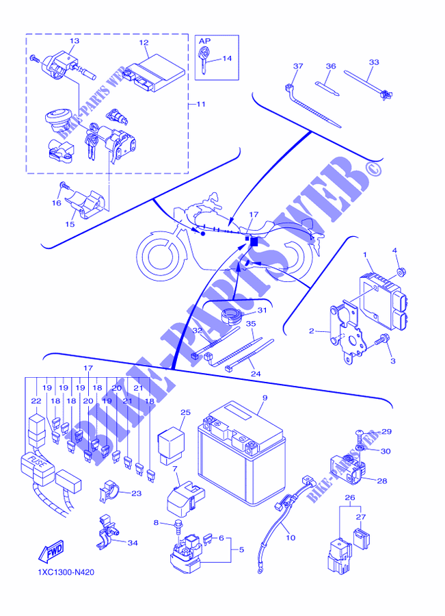 ELECTRICAL 2 for Yamaha XV950R - XVS950CU 2014