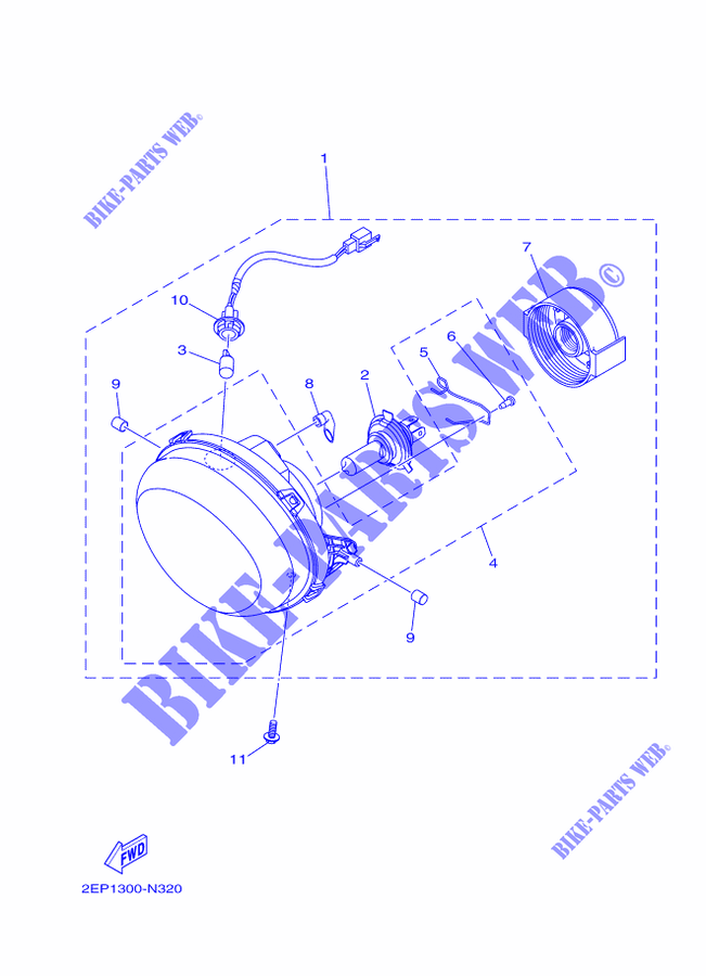 HEADLIGHT for Yamaha MBK FLIPPER 115 2014