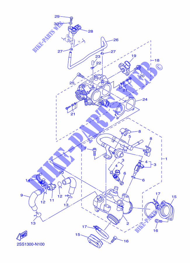 INTAKE 1 for Yamaha XVS 1300 CUSTOM 2014