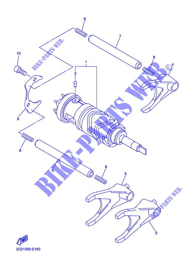GEAR SHIFT SELECTOR DRUM / FORKS for Yamaha FJR1300AS 2015