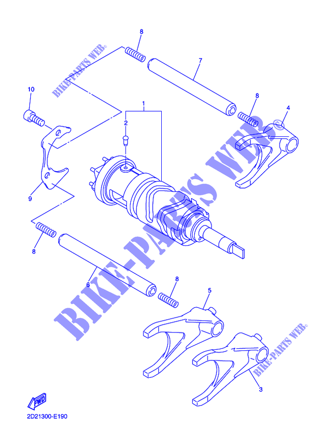 GEAR SHIFT SELECTOR DRUM / FORKS for Yamaha FJR1300AS 2015