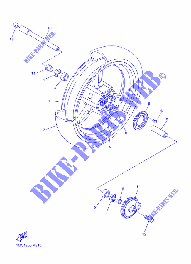 FRONT WHEEL for Yamaha FJR1300AE 2015