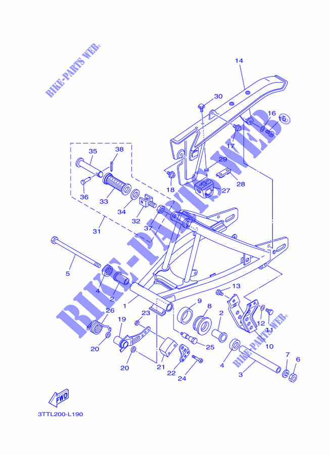 SWINGARM for Yamaha DT 125 2015