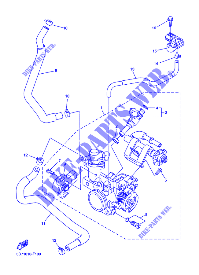 INTAKE 2 for Yamaha WR250R 2015