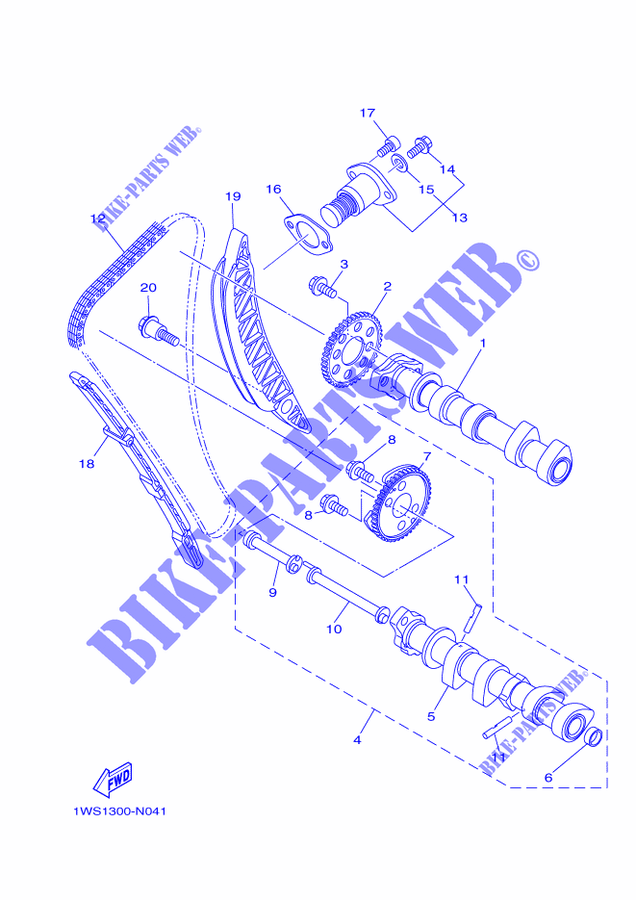 CAMSHAFT / TIMING CHAIN for Yamaha MT07 2015
