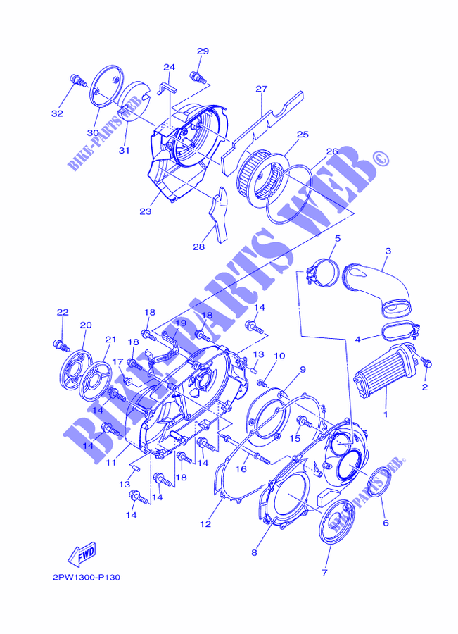 COVER   ENGINE 2 for Yamaha XP500 2015