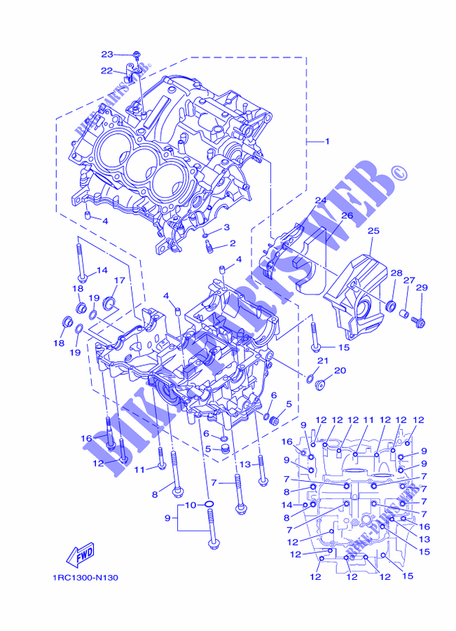 CRANKCASE for Yamaha MT09A 2015