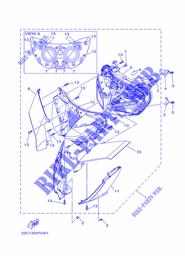 HEADLIGHT for Yamaha MT-09 TRACER ABS RACE BLUE 2015