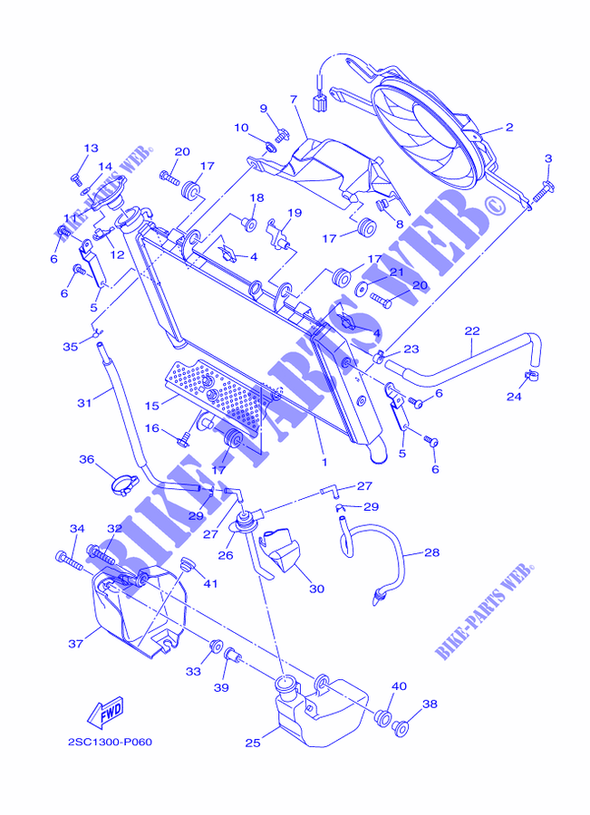 RADIATOR / HOSES for Yamaha MT-09 TRACER ABS RACE BLUE 2015