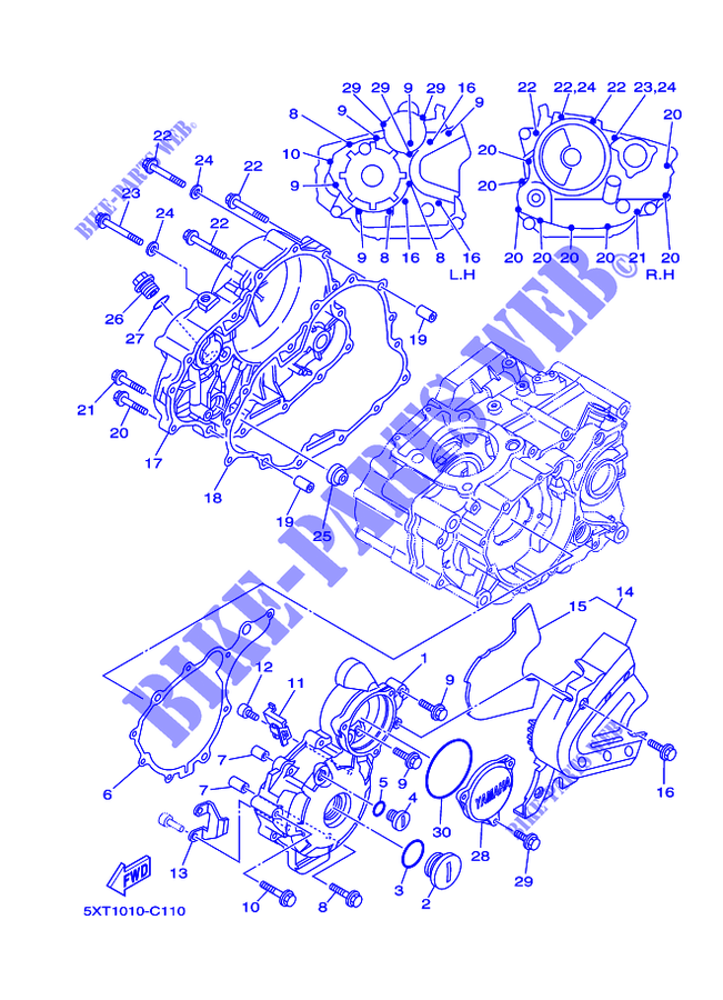 COVER   ENGINE 1 for Yamaha XT 250 2015