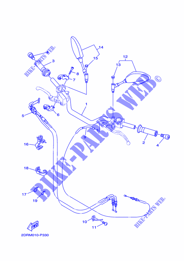 HANDLEBAR & CABLES for Yamaha MT-09 ABS 2016