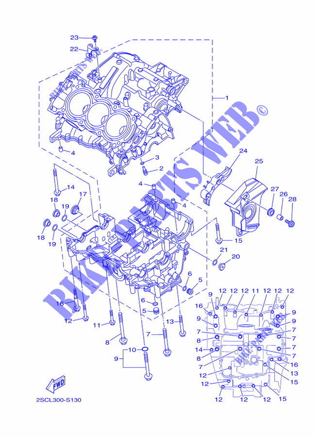 CRANKCASE for Yamaha TRACER 900 2017