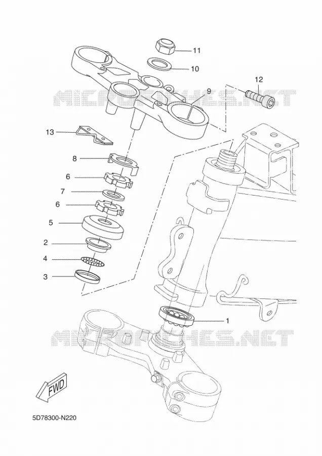 STEERING Yamaha MOTO 125 2016 R125  YZF-R125