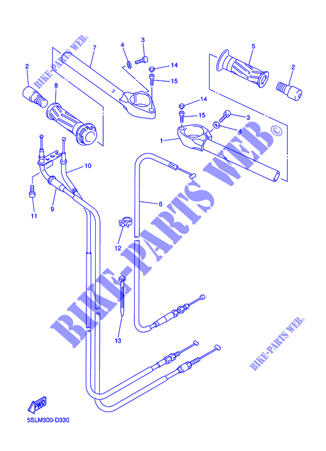 HANDLEBAR & CABLES for Yamaha YZF-R6 2005
