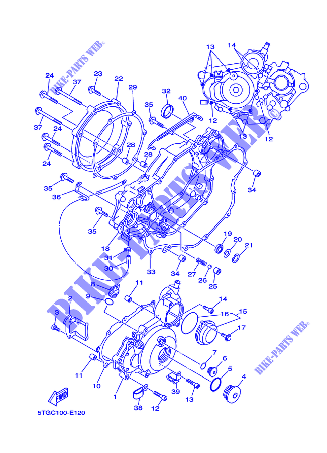 COVER   ENGINE 1 for Yamaha YFZ450 2006