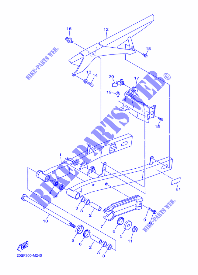 SWINGARM for Yamaha DIVERSION 600 F 2016